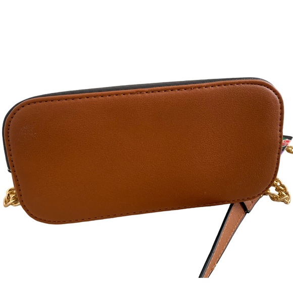 NWT Peta Brown mini crossbody bag with gold handle - Picture 3 of 5